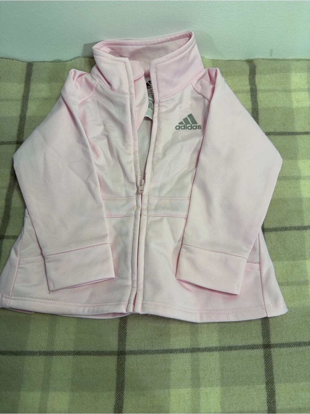 adidas Pink Full-Zip Baby Jacket